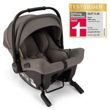 Infant car seat PIPA urban R 129 from birth to 13 kg (40 cm - 75 cm) with Isofix incl. seat reducer & sun canopy only 3.3 kg - Granite