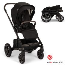 Buggy & pushchair MIXX next up to 22 kg with magnetic harness fastener, convertible all-weather seat, height-adjustable push bar, integrated privacy screen incl. adapter, knee cover & rain cover - Caviar