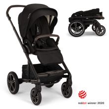 Buggy & Sportwagen MIXX next bis 22 kg mit magnetischem Gurtverschluss, umsetzbarem Allwettersitz, höhenverstellbarem Schieber, integrierter Sichtschutz inkl. Adapter, Kniedecke & Regenschutz - Caviar