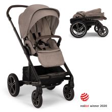 Buggy & pushchair MIXX next up to 22 kg with magnetic harness fastener, convertible all-weather seat, height-adjustable push bar, integrated privacy screen incl. adapter, knee cover & rain cover - Cedar