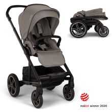 Buggy & pushchair MIXX next up to 22 kg with magnetic harness fastener, convertible all-weather seat, height-adjustable push bar, integrated privacy screen incl. adapter, knee cover & rain cover - Granite
