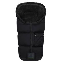 Gino-cs fleece footmuff for buggy, baby carriage and baby carriage - Black