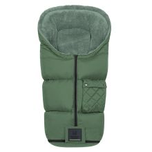 Gino-cs fleece footmuff for buggy, baby carriage and baby carriage - Steel Green