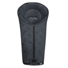 Oskar fleece footmuff for buggy, baby carriage and baby carriage - anthracite