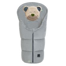 Mucki Cord footmuff for infant car seat & carrycot - Light Grey