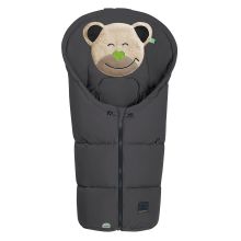 Mucki Peach Skin footmuff for infant car seat & carrycot - Night Grey