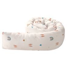 Nestchen-Rolle Jersey schützt im Kinderbett und im Laufgitter 165 cm - Rainbow - Ecru