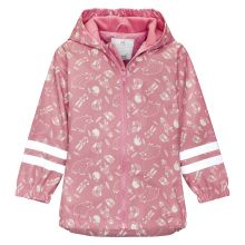 Regen-Jacke mit Reflektoren & Fleecefutter - Waldtiere - Rosa - Gr. 92