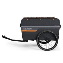 Fahrradlastenanhänger Qubee XL mit Kupplung Fassungsvermögen 220 Liter Volumen - Grey