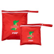 2-pack wetbag myswimbuddy for storing wet bathing articles - red