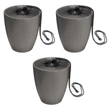 Pack of 3 plant protection nets for flower pots with a diameter of up to 30 cm - Black