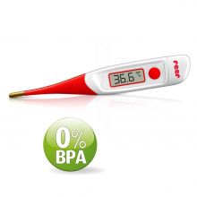 Digital clinical thermometer with flexible gold tip