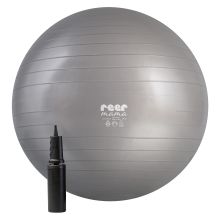 Exercise ball Mama loadable up to 120 kg incl. air pump - gray