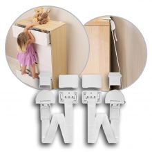 Kippsicherung für Möbel - 2 Bänder - Weiß