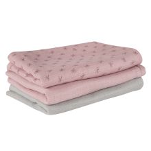 3-piece diaper set made of 100% organic cotton GOTS - Lil Planet - Pink