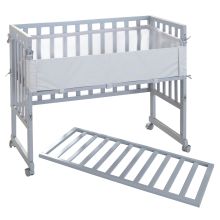 3in1 bassinet, extra bed, bench & mattress & nest Roba Style - Silver Gray - Taupe