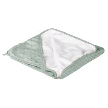 Asciugamano con cappuccio in 100% cotone biologico GOTS 80 x 80 cm - Lil Planet - Verde ghiaccio