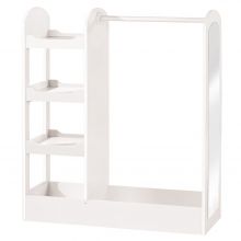 Children's wardrobe with shelf compartment and mirror