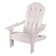 Outdoor Kinderstuhl Deck Chair mit Armlehne & Getränkehalterung - Grau