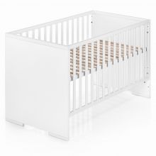 Baby- und Kinderbett Designline Komfort Buche teilmassiv 70 x 140 cm - Weiß