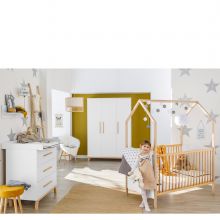 Kinderzimmer Venice 13-tlg. mit 3-türigem Schrank inkl. Textilkollektion Big Star Grey -