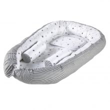 Cuddly nests incl. positioning pillow and pillow Exclusive 90 x 50 - Starlet - Grey