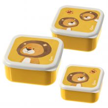 3-tlg. Snackboxen-Set - Löwe - Gelb