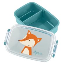 Brotdose / Lunchbox - Fuchs - Blau Orange