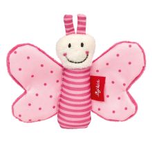 Grasping toy crackling butterfly - pink