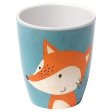 Trinkbecher - Fuchs - Blau Orange