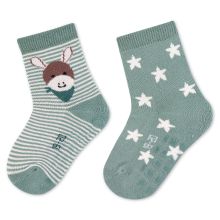 2er Pack Krabbelsocken - Emmi - Grün - Gr. 17/18