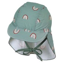 Schirmmütze mit Nackenschutz LSF - Regenbogen - Grün