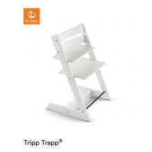 Mitwachsender Treppenhochstuhl Tripp Trapp® Buchenholz lackiert - White / Weiss