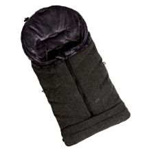 Thermo-Fleece Fußsack mit verlängerbarem Fußteil - Premium Schwarz