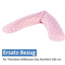Replacement cover for nursing pillow Das Komfort 180 cm - Big Stars - Pink