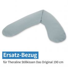 Ersatzbezug für Stillkissen Das Original - Feinstrick 190 cm - Nebelblau