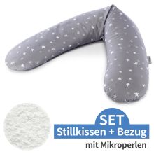 Nursing pillow The Original with microbead filling incl. cover 190 cm - starry sky