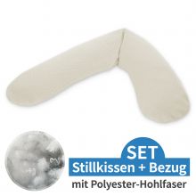 Stillkissen Das Original mit Polyesterhohlfaser-Füllung inkl. Bezug Feinstrick 190 cm - Creme