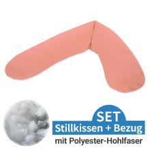 Stillkissen Das Original mit Polyesterhohlfaser-Füllung inkl. Bezug Feinstrick 190 cm - Pfirsichrosa