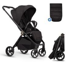 Buggy & Sportwagen Vero bis 22 kg mit Teleskopschieber, Liegeposition inkl. Regenschutz, Tragegurt & Beindecke - Night