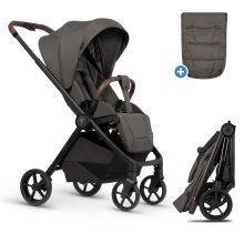 Buggy & pushchair Vero up to 22 kg with telescopic push bar, reclining position incl. rain cover, carrying strap & leg cover - Sage