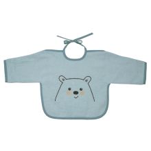 Sleeve bib - Embroidery polar bear - Mint