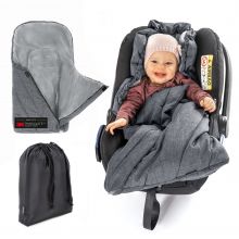Deluxe Winter Footmuff for Baby Car seat (Maxi-Cosi) - Melange Grey