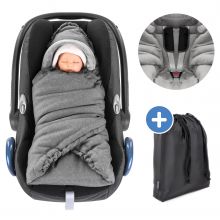 Wrap-around Deluxe for baby car seat (Maxi-Cosi, Cybex, Kiddy, Britax Römer) and baby bath - Grey
