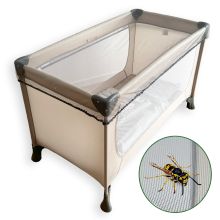 Universal insect screen / mosquito net for baby travel cots - gray