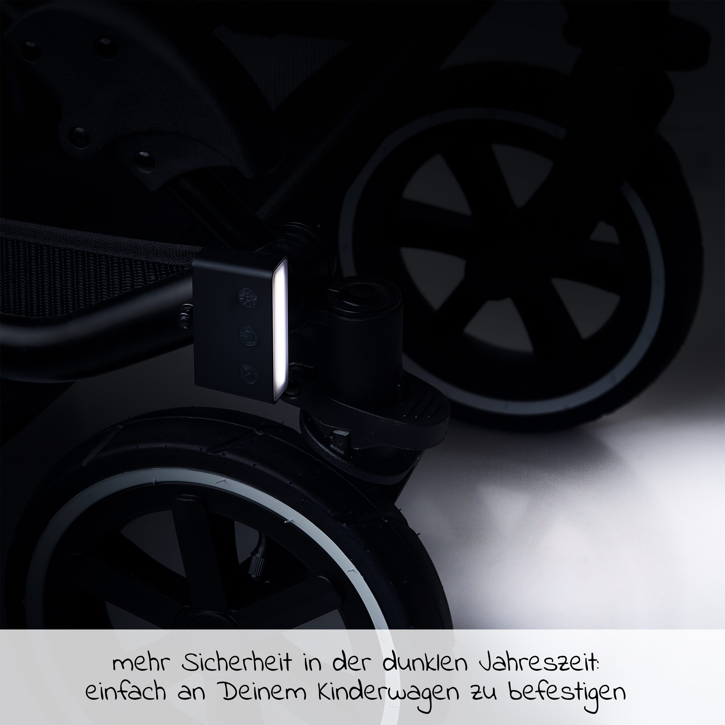 Helm Feitb wasserdichte 3 Modus-Einstellung Ultra Bright LED 2 x CR2032-Batterien passend LED Lampe Licht LED Sicherheitslicht LED Kinderwagen Set Silikon Leuchte Kinderwagen für alle Fahrräder 