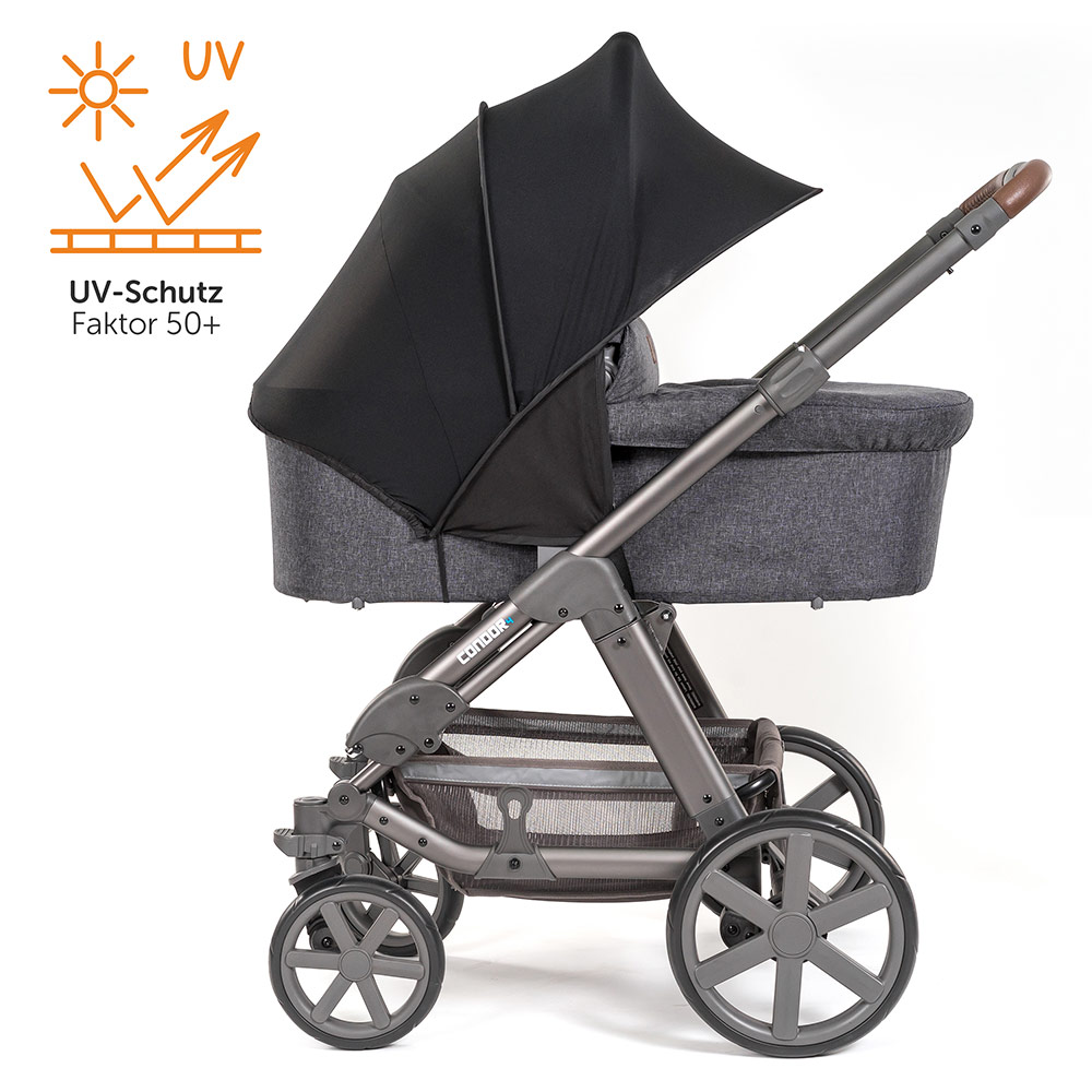 Universal Sonnendach Sonnenschutz für UV-Schutz Kinderwagen Buggy & Sportwagen 