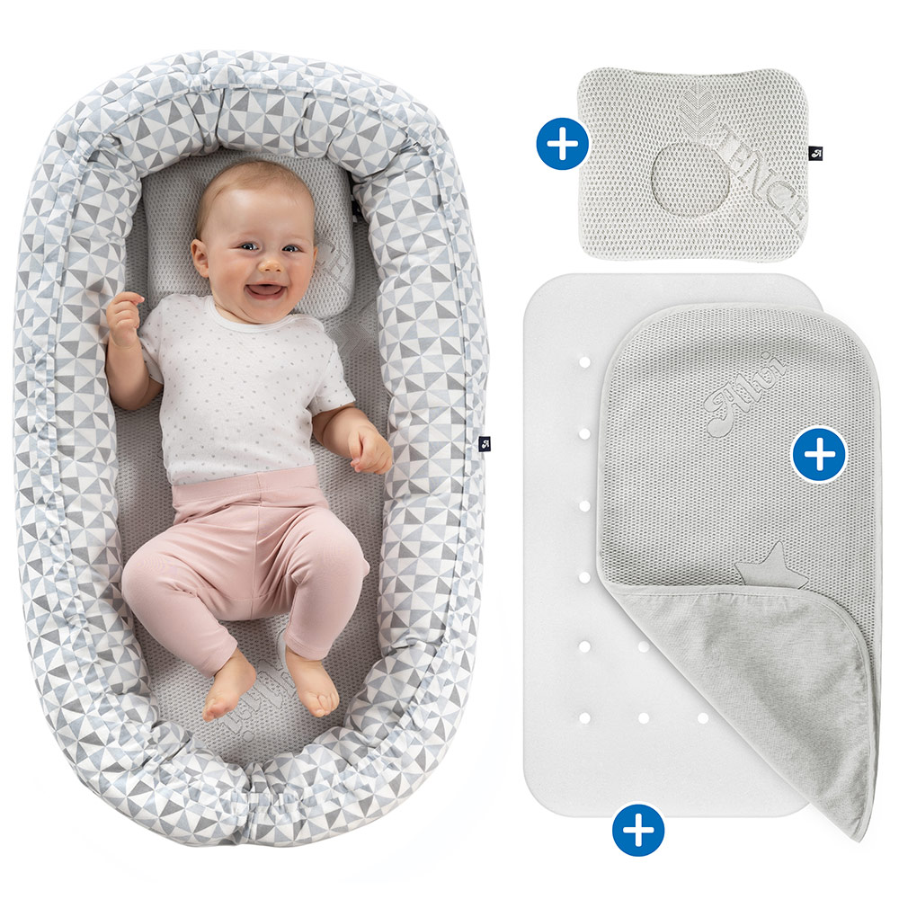 Baby Nestchen Pillow 3/4M mit Kopfmulde memory foam Kopf Soft Orthopädisches 