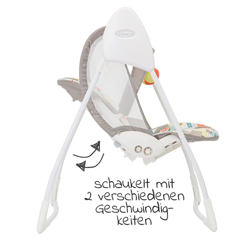 LADIDA Weich gepolsterte hellblaue Baby & Kind Babyartikel Baby & Kindermöbel Babywippen 
