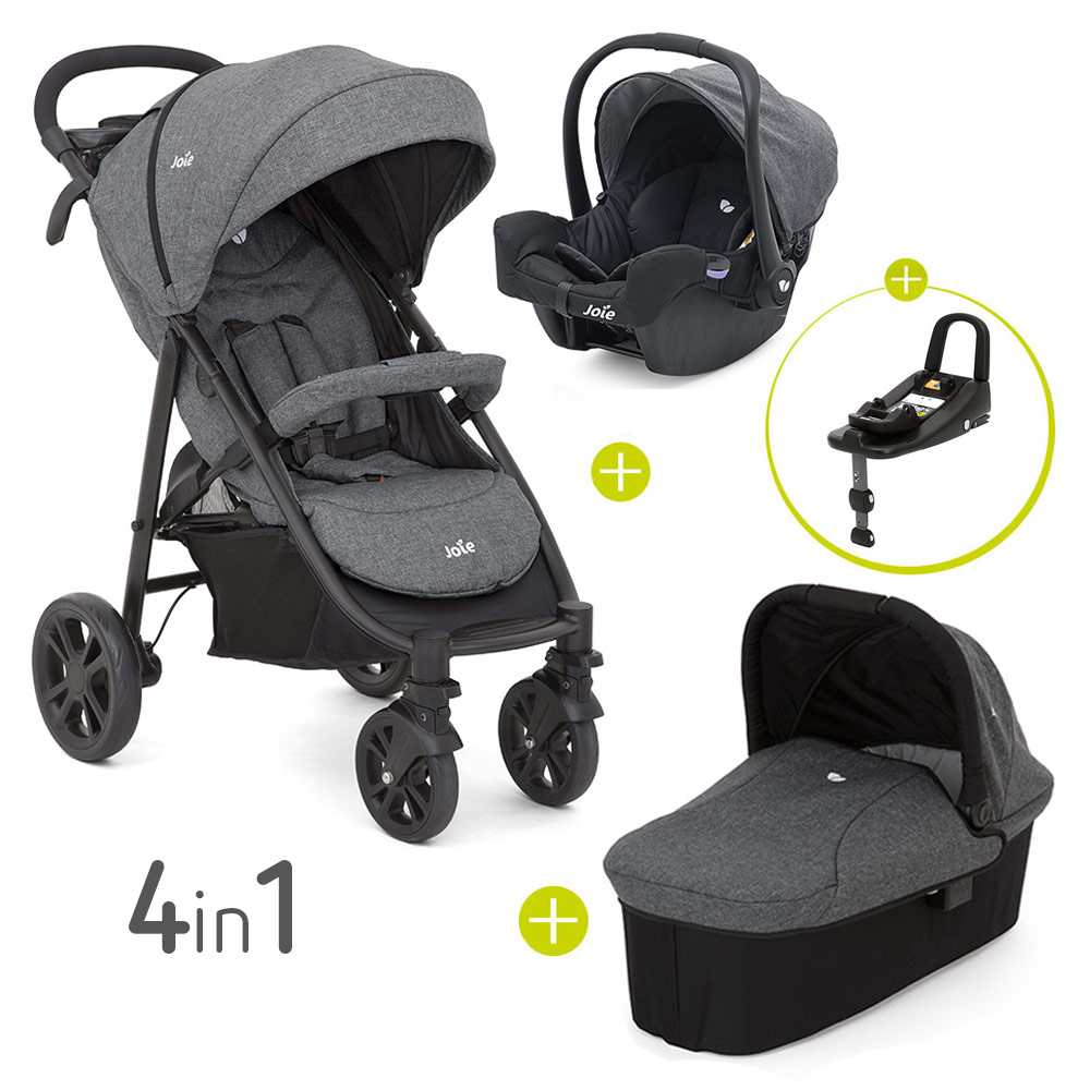 Kinderwagen 3in1 Kinderbuggy Komplettset Babywanne Babyschale Baby Stroller 